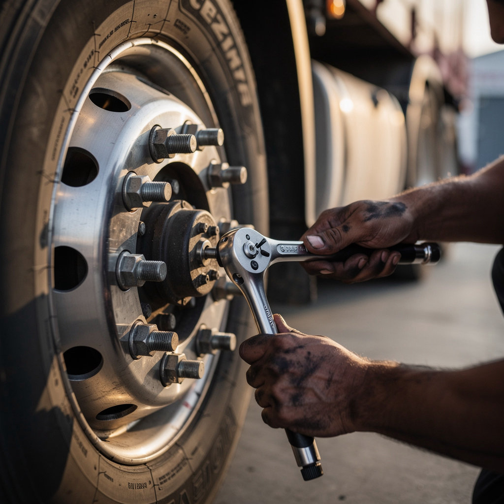 QUICKONE TRUCK AND TRAILER REPAIR technician performing expert trailer axle and brake repair in San Diego